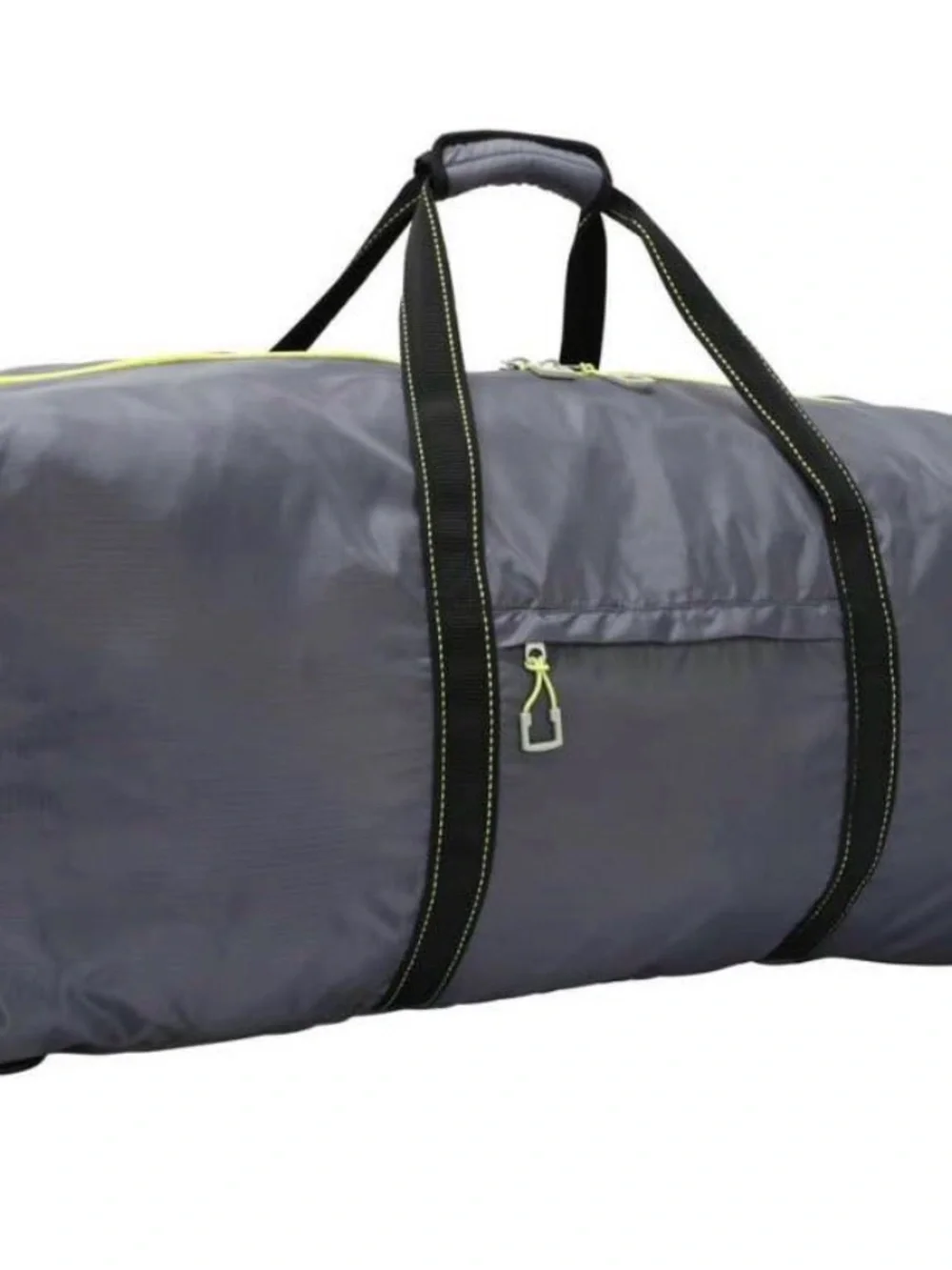 Gray Men’s Duffel Travel Bag with Neon Accent